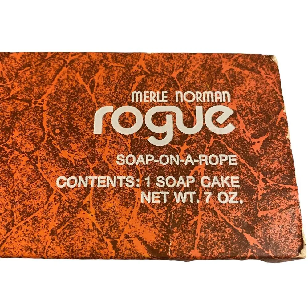 Vintage Merle Norman Vintage Rogue Soap on a Rope Soap Cake 7 Oz. New in Box